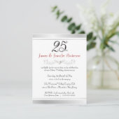 Party Einladungen zum 25. Hochzeitstag (Stehend Vorderseite)