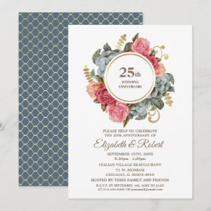 Party Einladungen zum 25. Hochzeitstag