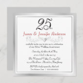 Party Einladungen zum 25. Hochzeitstag (Vorne/Hinten)