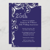 Party Einladungen zum 25. Hochzeitstag (Vorne/Hinten)