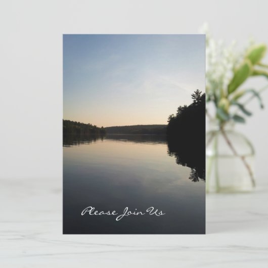 Party Einladungen zum 25. Hochzeitstag Sonnenunter (Stehend Vorderseite)