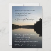 Party Einladungen zum 25. Hochzeitstag Sonnenunter (Rückseite)