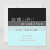 Party Einladungen zum 30. Geburtstag {Light Aquama (Rückseite)