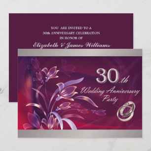Party Einladungen zum 30. Hochzeitstag