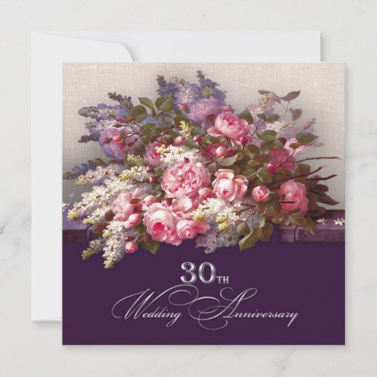 Party Einladungen zum 30. Hochzeitstag (Vorderseite)