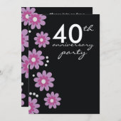 Party Einladungen zum 40. Hochzeitstag (Vorne/Hinten)