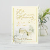 Party Einladungen zum 50. Geburtstag der goldenen (Stehend Vorderseite)