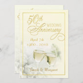 Party Einladungen zum 50. Geburtstag der goldenen (Vorne/Hinten)