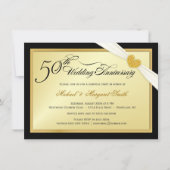 Party Einladungen zum 50. Geburtstag der goldenen (Vorderseite)