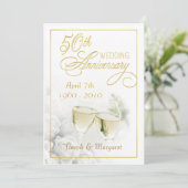 Party Einladungen zum 50. Geburtstag der goldenen  (Stehend Vorderseite)