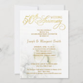 Party Einladungen zum 50. Geburtstag der goldenen  (Rückseite)