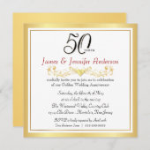 Party Einladungen zum 50. Hochzeitstag (Vorne/Hinten)