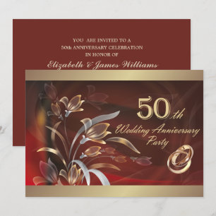 Party Einladungen zum 50. Hochzeitstag