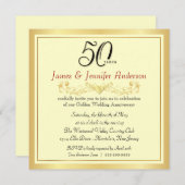 Party Einladungen zum 50. Hochzeitstag (Vorne/Hinten)