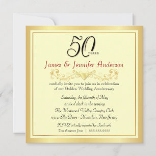 Party Einladungen zum 50. Hochzeitstag