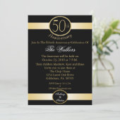 Party Einladungen zum 50. Hochzeitstag (Stehend Vorderseite)
