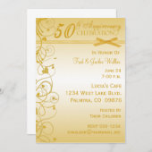 Party Einladungen zum 50. Jahrestag (Vorne/Hinten)