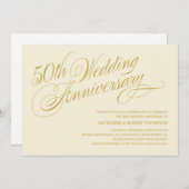 Party Einladungen zum 50. Jahrestag (Vorne/Hinten)