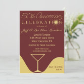 Party Einladungen zum 50. Jahrestag (Stehend Vorderseite)