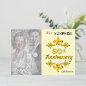 Party Einladungen zum 50. Jahrestag (Stehend Vorderseite)