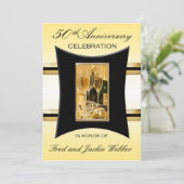 Party Einladungen zum 50. Jahrestag (Stehend Vorderseite)