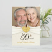 Party Einladungen zum 50. Jahrestag - Klassische E (Stehend Vorderseite)