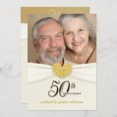 Party Einladungen zum 50. Jahrestag - Klassische E (Vorne/Hinten)