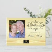 Party Einladungen zum 50. Jahrestag mit Foto (Stehend Vorderseite)