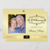 Party Einladungen zum 50. Jahrestag mit Foto (Vorne/Hinten)