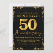 Party Einladungen zum 50-jährigen Bestehen in Schw (Vorderseite)