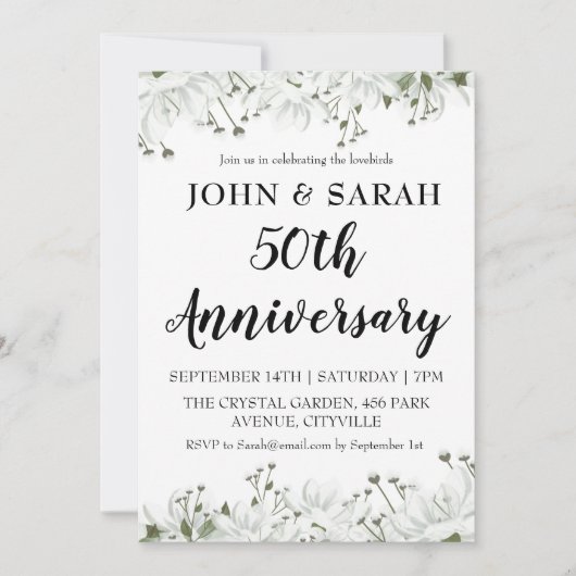 Party Einladungen zum 50-jährigen Jubiläum (Vorderseite)