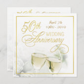 Party Einladungen zum 50. Jubiläum - Platz (Vorne/Hinten)