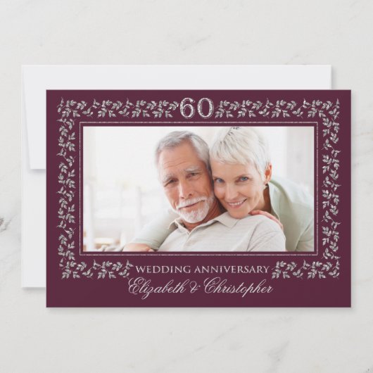 Party Einladungen zum 60. Hochzeitstag (Vorderseite)