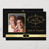 Party Einladungen zum 60. Jahrestag - mit Foto (Vorne/Hinten)