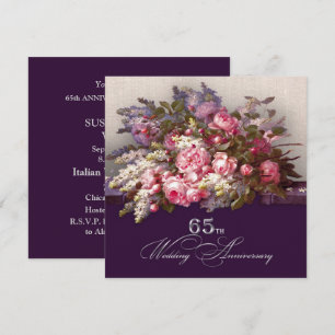 Party Einladungen zum 65. Hochzeitstag