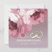 Party Einladungen zum 70. Hochzeitstag (Vorderseite)