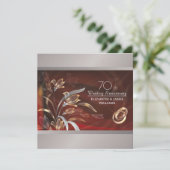 Party Einladungen zum 70. Hochzeitstag (Stehend Vorderseite)