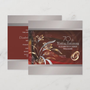 Party Einladungen zum 70. Hochzeitstag