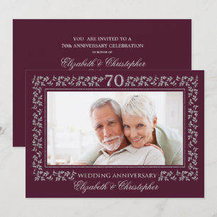 Party Einladungen zum 70. Hochzeitstag