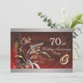 Party Einladungen zum 70. Hochzeitstag (Stehend Vorderseite)
