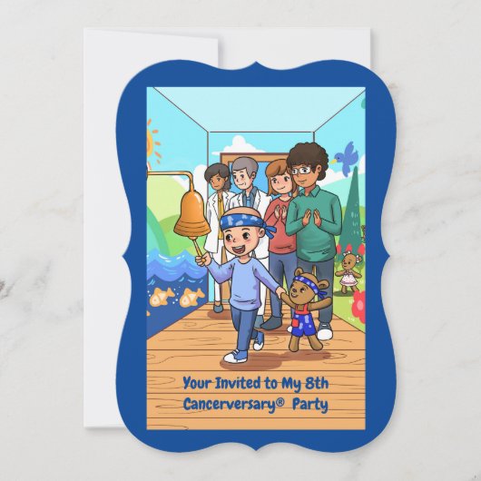 Party Einladungen zum 8. (Vorderseite)