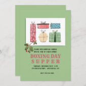 Party Einladungen zum Boxtag (Vorne/Hinten)