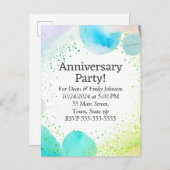 Party Einladungen zum Jahrestag (Vorne/Hinten)
