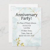 Party Einladungen zum Jahrestag (Vorne/Hinten)