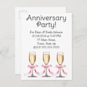 Party Einladungen zum Jahrestag (Vorne/Hinten)
