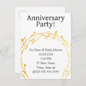 Party Einladungen zum Jahrestag (Vorne/Hinten)