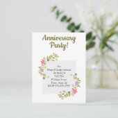 Party Einladungen zum Jahrestag (Stehend Vorderseite)