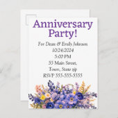 Party Einladungen zum Jahrestag (Vorne/Hinten)