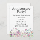 Party Einladungen zum Jahrestag (Vorne/Hinten)