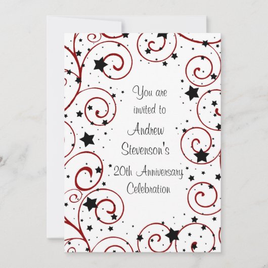 Party Einladungen zum Jahrestag der Angestellten (Vorderseite)